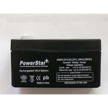 Batteryjack PowerStar AGM1213-08 Rechargeable Battery B-12V; 1.3 Power Automatic Door PX-1 PX-2 AGM1213-08